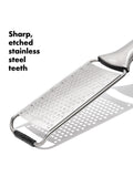 OXO etched stainless steel fine grater non-slip handle, UK version