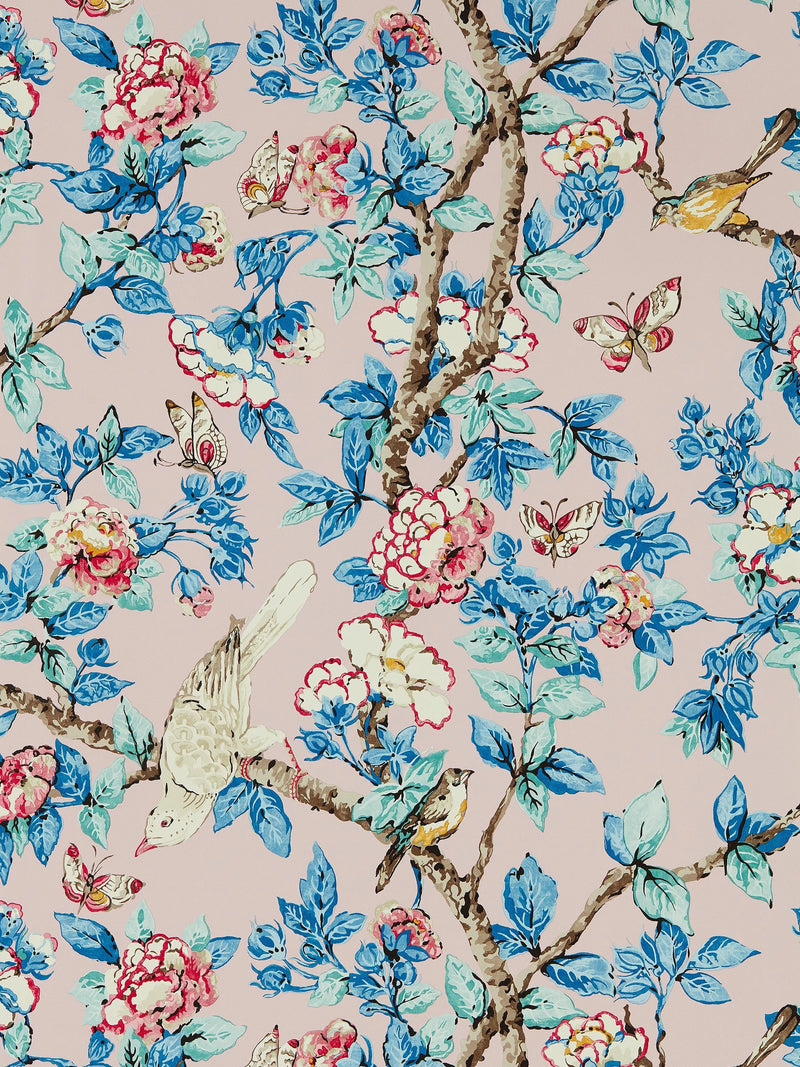 Sanderson Caverley bird print wallpaper (British brand)