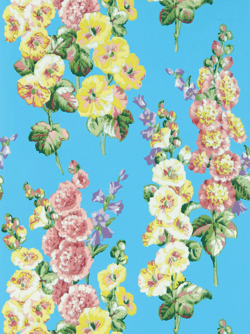 Sanderson Hollyhocks wallpaper (British brand)