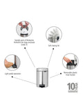 Brabantia newIcon pedal bin fingerprint proof Matt Steel 3L (British brand)