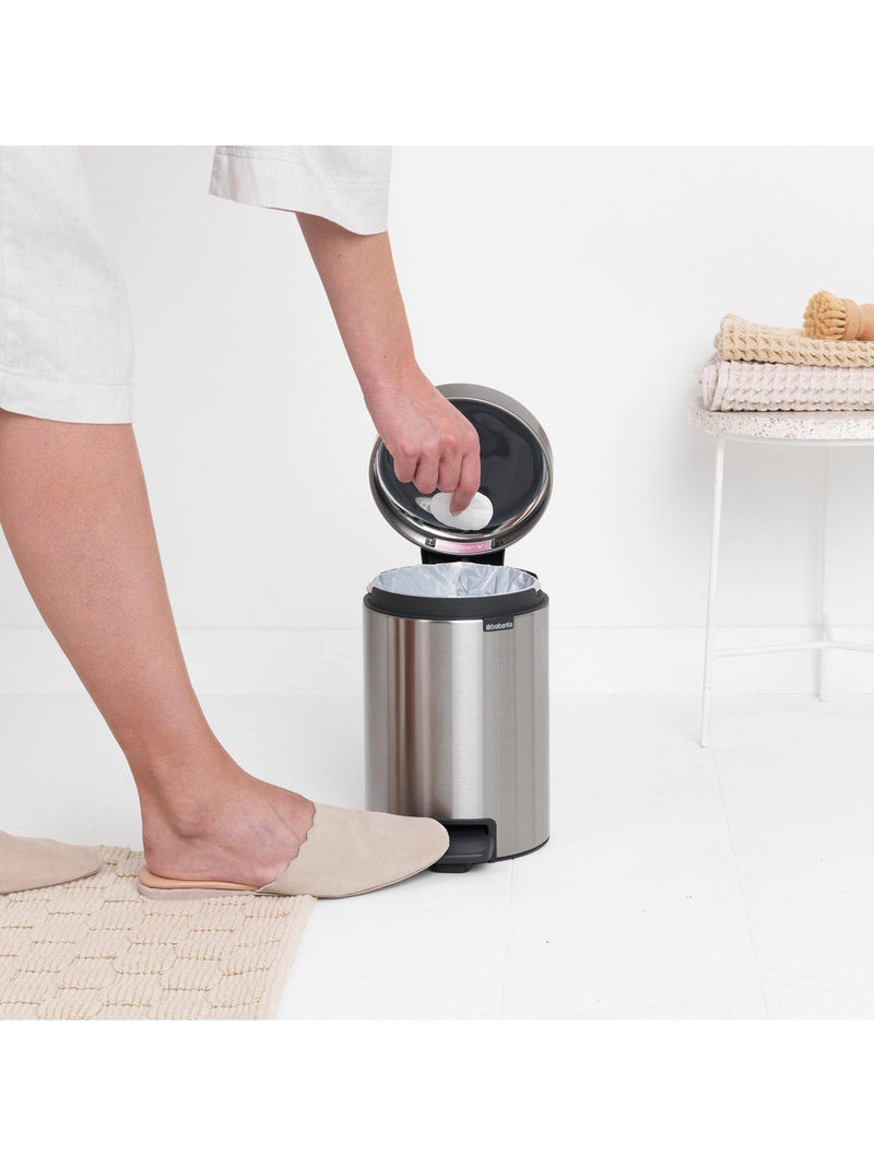 Brabantia newIcon pedal bin fingerprint proof Matt Steel 3L (British brand)