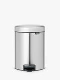 Brabantia newIcon fingerprint proof pedal bin in Matt Steel 5L - British product