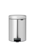 Brabantia newIcon fingerprint proof pedal bin in Matt Steel 5L - British product
