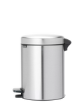 Brabantia newIcon fingerprint proof pedal bin in Matt Steel 5L - British product