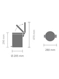 Brabantia newIcon fingerprint proof pedal bin in Matt Steel 5L - British product