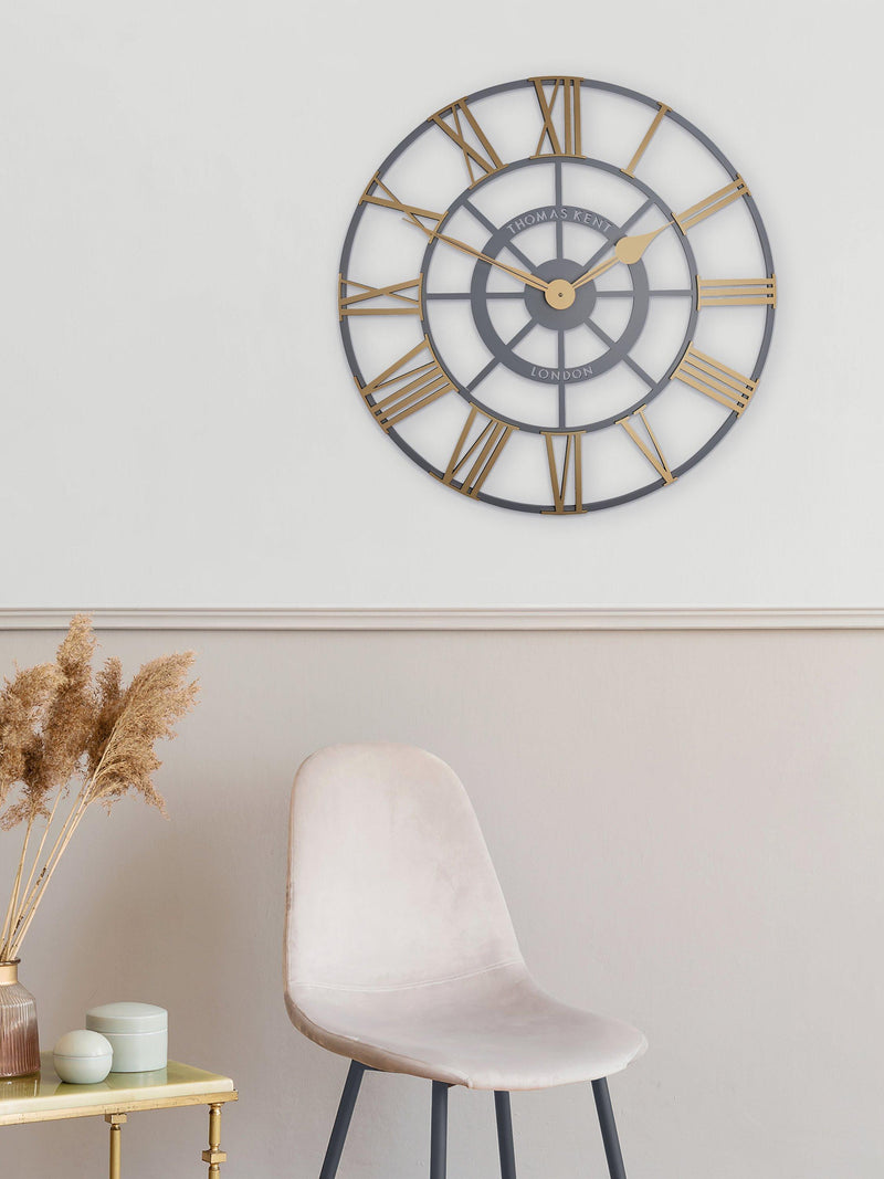Thomas Kent Evening Star skeleton wall clock 61cm, UK version