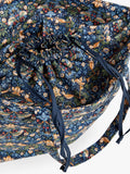 John Lewis William Morris Strawberry Thief drawstring craft bag navy, UK version