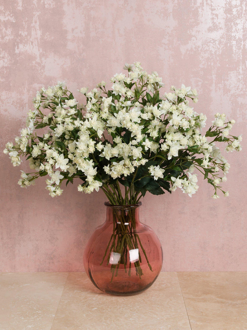 Floralsilk white artificial astrantia spray - British product