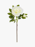 Floralsilk artificial large peony spray in white - British product