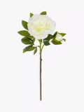 Floralsilk artificial large peony spray in white - British product