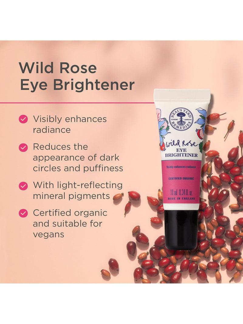 Neal's Yard Remedies Wild Rose eye brightener 10ml, imported from the UK