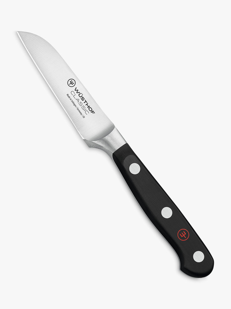 WÜSTHOF 8-piece knife block set with five knives and honing steel (British brand)