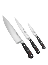 John Lewis WÜSTHOF Classic 20cm Chef's Knife, 16cm Utility Knife & 9cm Paring Knife Set, 3 Piece- Buy online at McGrocer