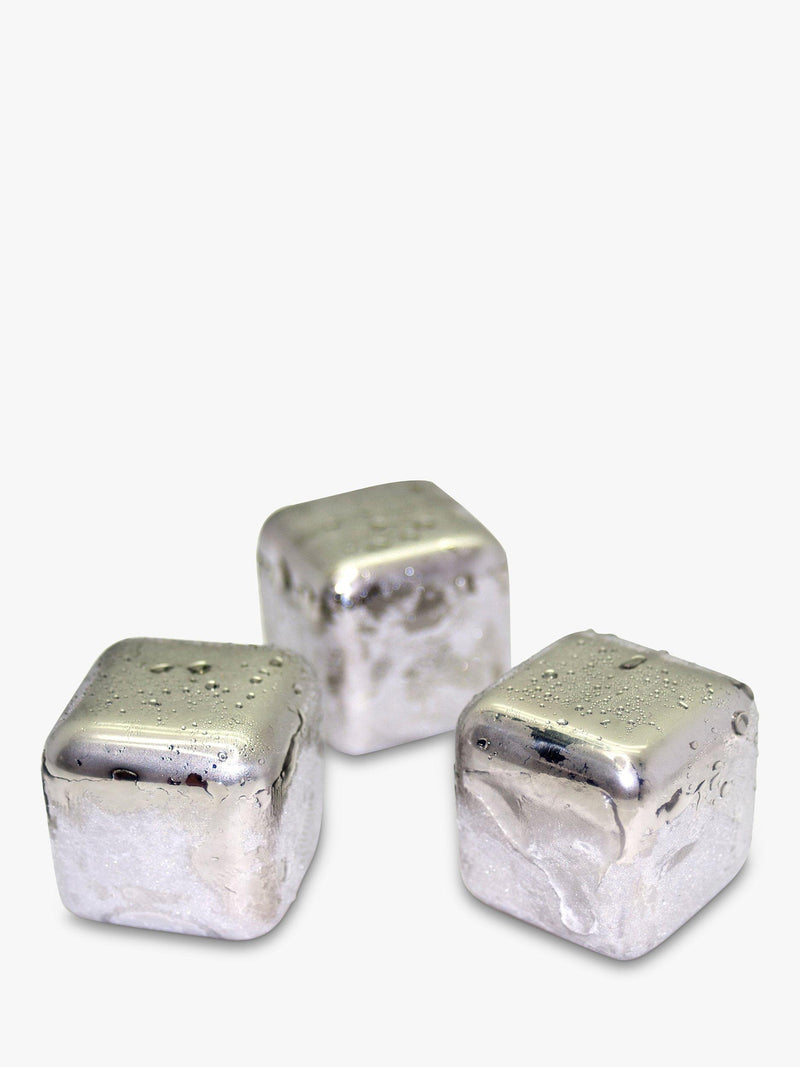 Mixology stainless steel ice cubes set of 6, imported from the UK