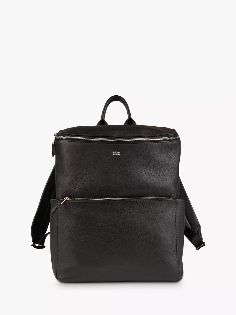 BabaBing! Lusso Collection Santo Backpack Changing Bag, Black - McGrocer