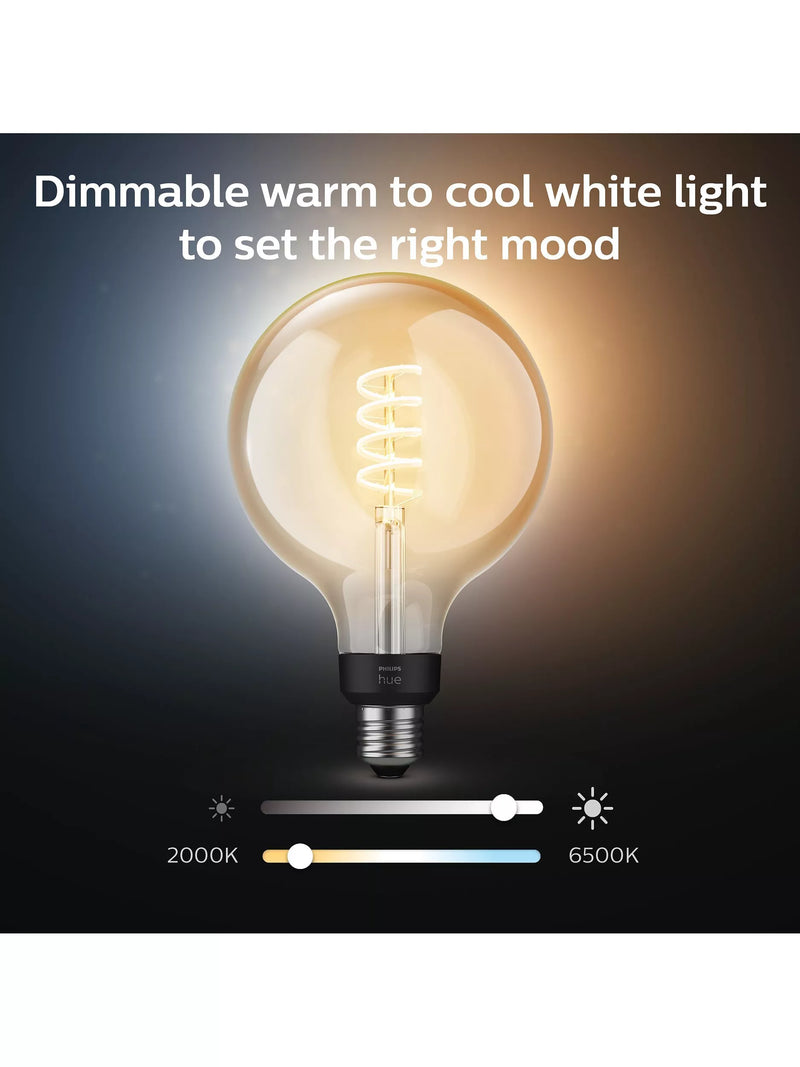 Philips Hue G125 white ambiance smart bulb, UK version