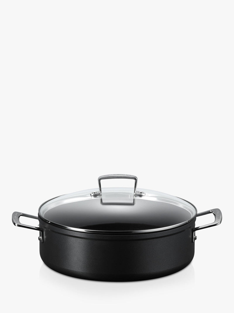 Le Creuset toughened non-stick sauteuse pan with glass lid 28cm, UK version