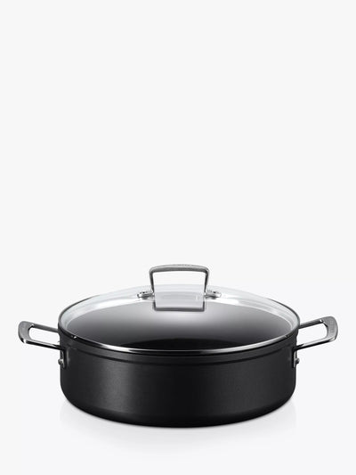 John Lewis Le Creuset Toughened Non-Stick Sauteuse Pan with Glass Lid 28cm Sauté Pan- Buy online at McGrocer