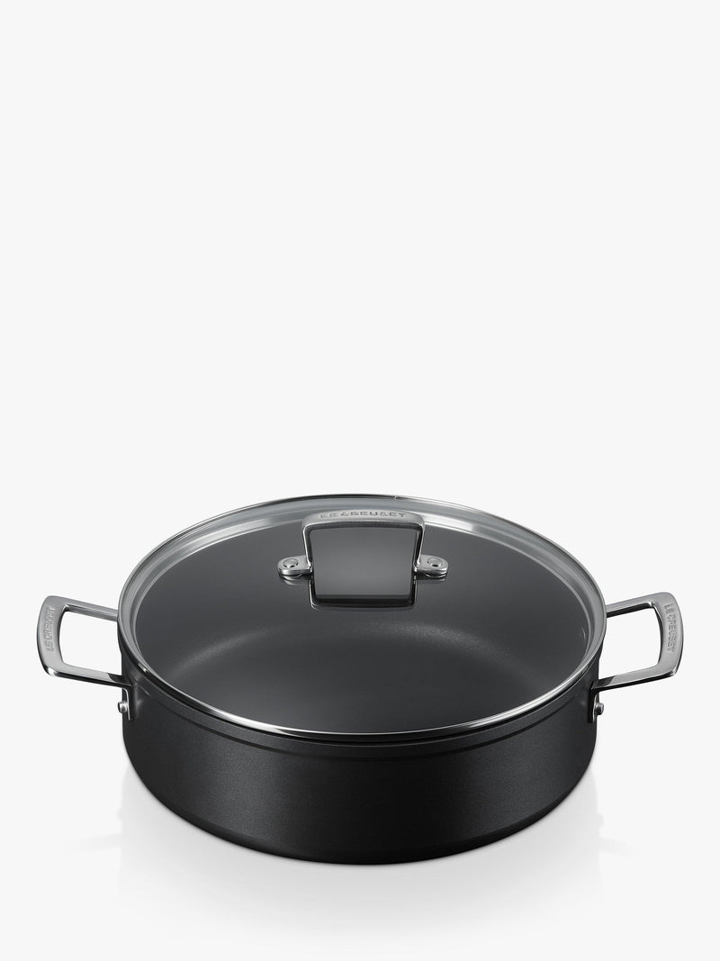 Le Creuset toughened non-stick sauteuse pan with glass lid 28cm, UK version