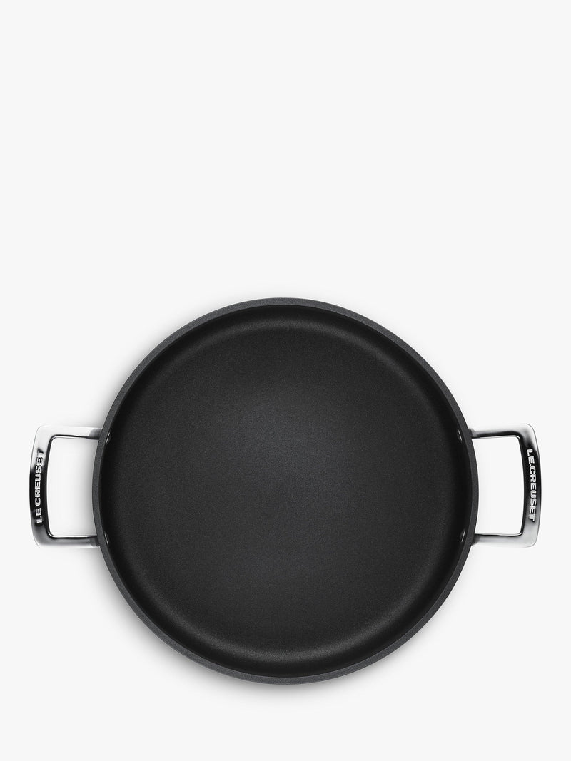 Le Creuset toughened non-stick sauteuse pan with glass lid 28cm, UK version