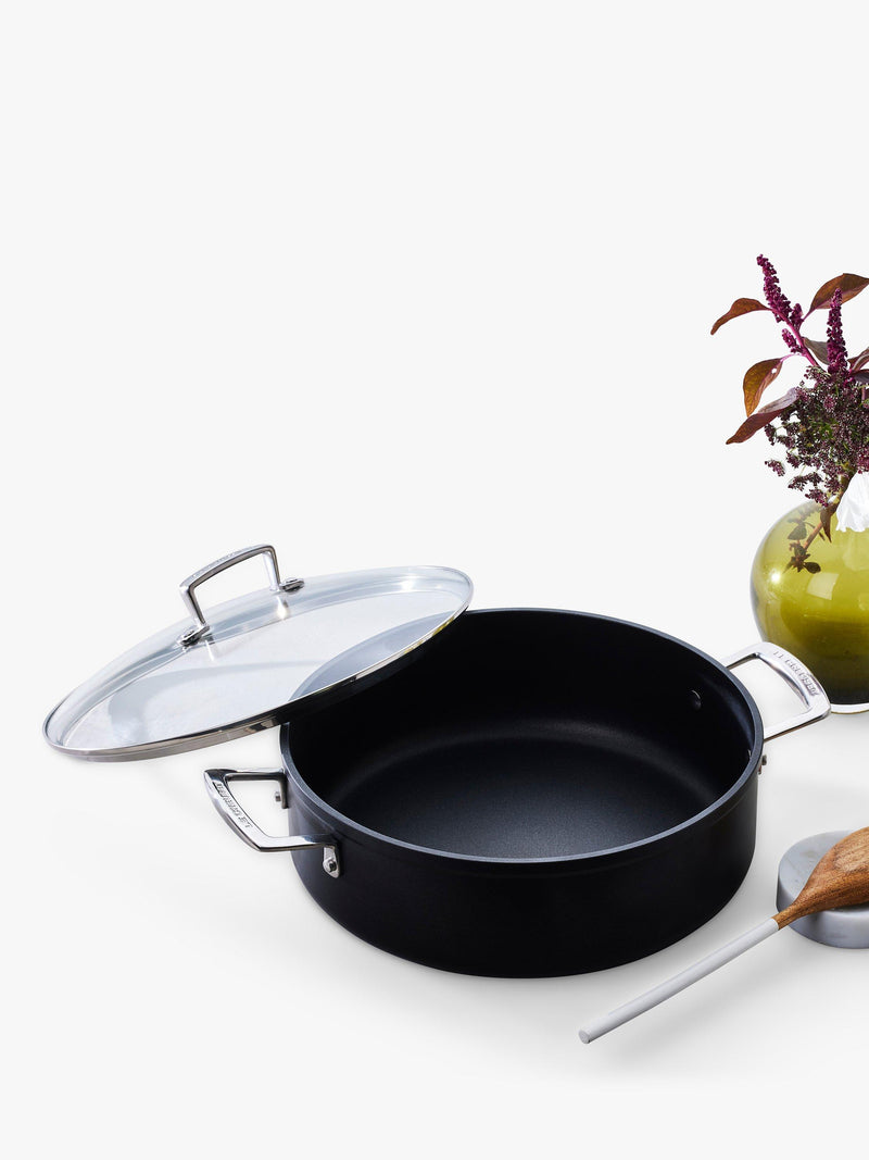 Le Creuset toughened non-stick sauteuse pan with glass lid 28cm, UK version