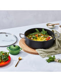 Le Creuset toughened non-stick sauteuse pan with glass lid 28cm, UK version
