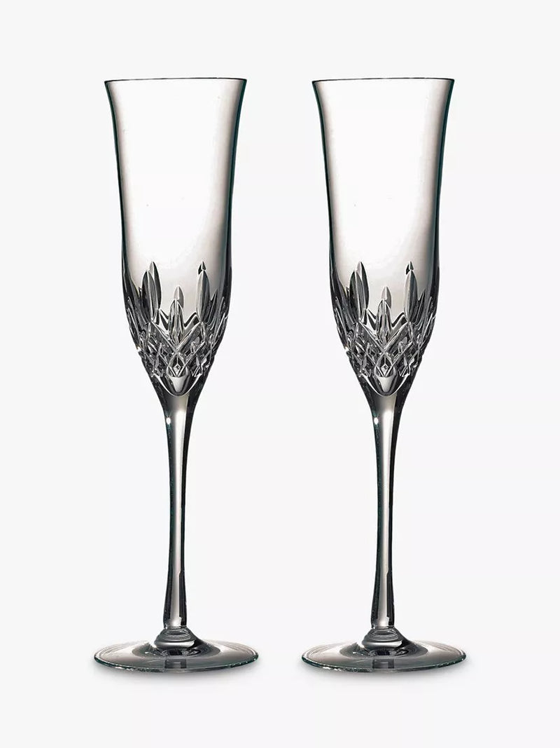 Waterford Crystal Lismore Essence champagne flutes set of 2 230ml (British brand)