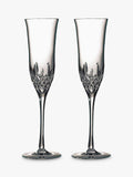 Waterford Crystal Lismore Essence champagne flutes set of 2 230ml (British brand)