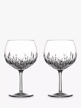 John Lewis Cut Glass Balloon Gin Glasses with Short Stem, Set of 2, 550ml Clear- Buy online at McGrocer