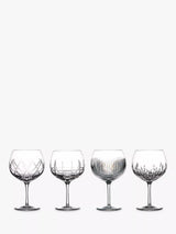 John Lewis Assorted Cut Glass Balloon Gin Glasses Set of 4 with 550ml Capacity- Buy online at McGrocer