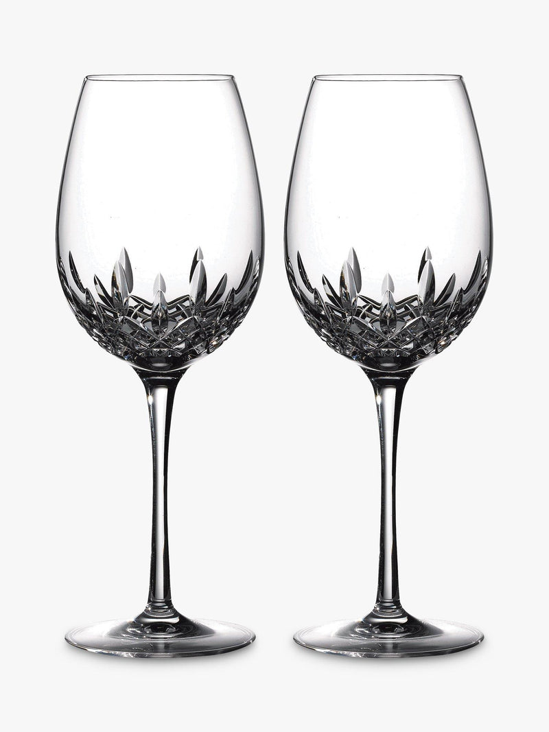 Waterford Crystal clear cut glass balloon wine glasses 660ml set of two (British brand)