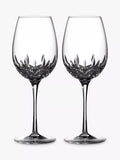 Waterford Crystal clear cut glass balloon wine glasses 660ml set of two (British brand)