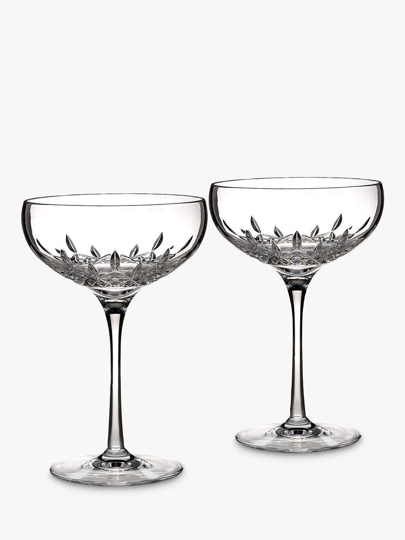 Waterford Lismore Essence champagne saucers 280ml set of 2, UK version