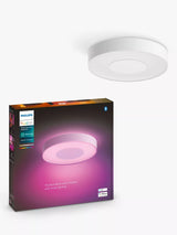 John Lewis Philips Hue White and Colour Ambiance Xamento LED Smart Bathroom Ceiling Light, Large, White- Buy online at McGrocer