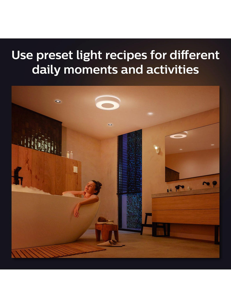 Philips Hue Xamento large white flush ceiling light (British brand)