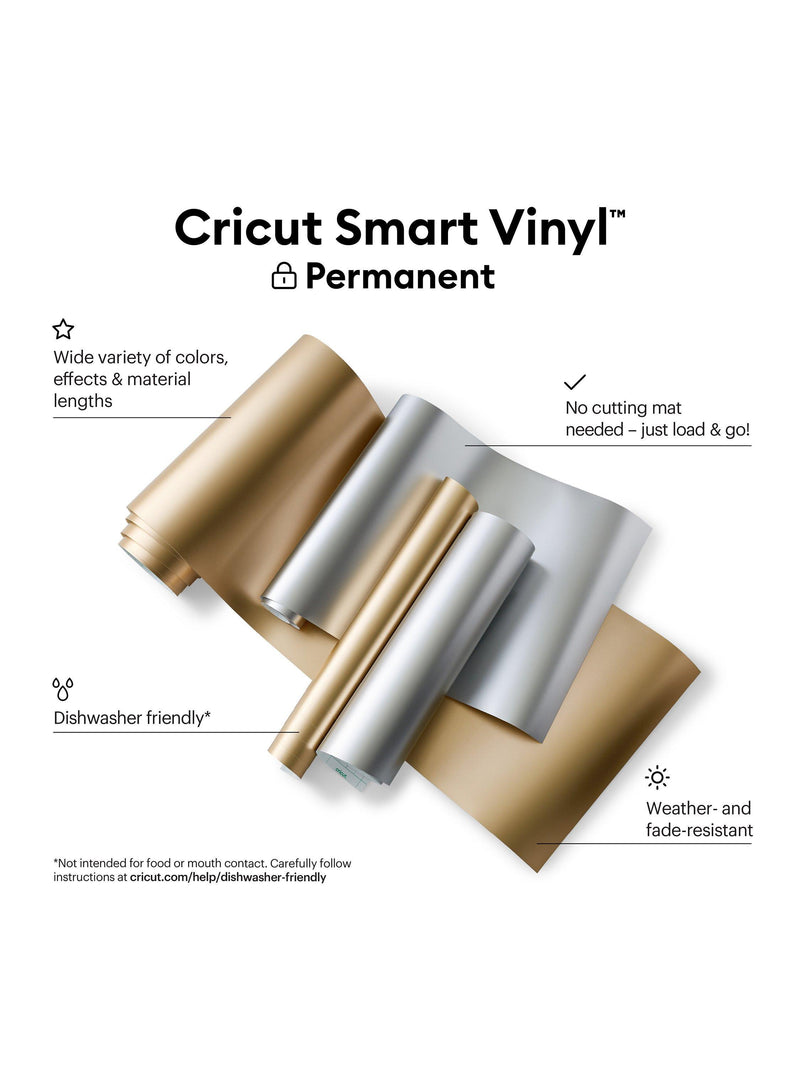 Cricut Permanent Smart Vinyl Craft Decal 13x3ft (British brand)
