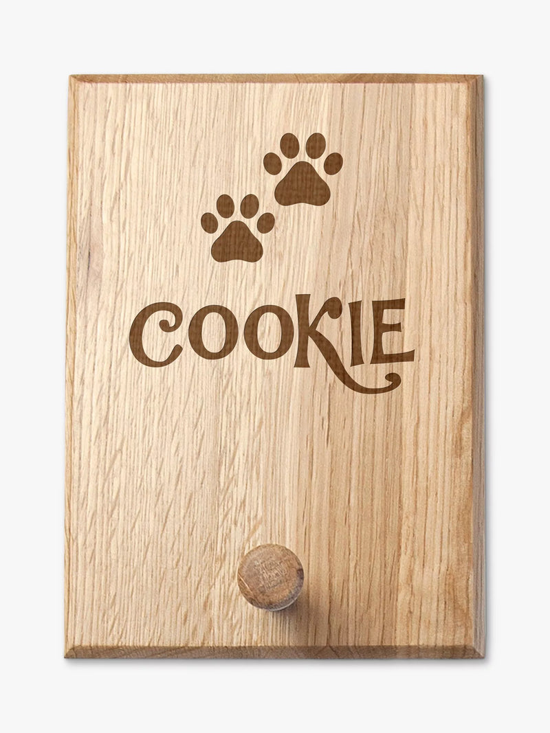 Treat Republic personalised paw print peg hook (British brand)