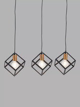 John Lewis Pacific Alessio 3 Pendant Ceiling Light, Black- Buy online at McGrocer