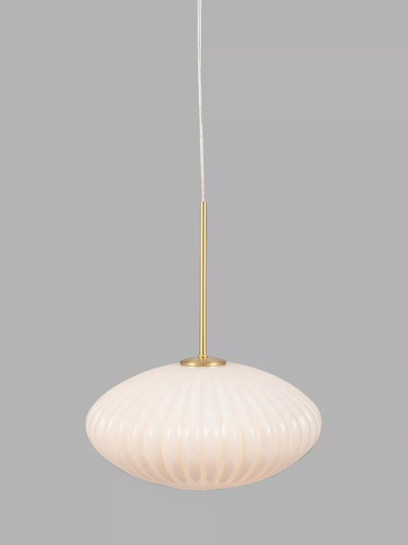 Pacific ribbed glass oval ceiling light, UK version