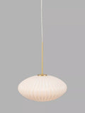 Pacific ribbed glass oval ceiling light, UK version