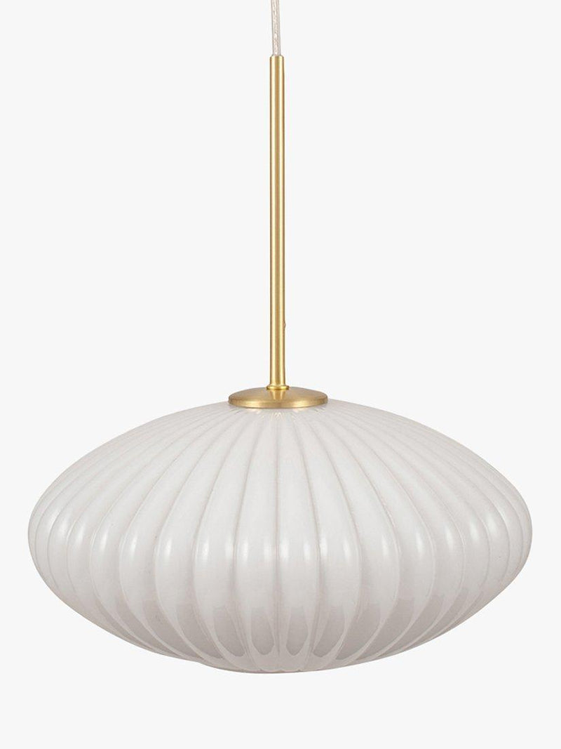 Pacific ribbed glass oval ceiling light, UK version