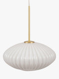 Pacific ribbed glass oval ceiling light, UK version