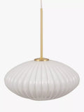 Pacific ribbed glass oval ceiling light, UK version