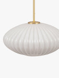 Pacific ribbed glass oval ceiling light, UK version