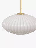 Pacific ribbed glass oval ceiling light, UK version