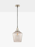 Smoked glass pendant ceiling light with adjustable drop, imported from the UK