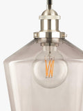 Smoked glass pendant ceiling light with adjustable drop, imported from the UK