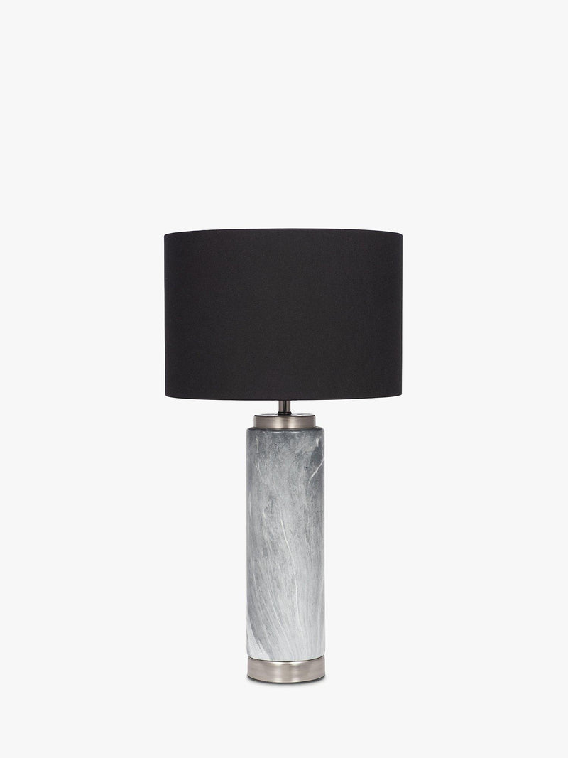 Pacific tall grey marble effect table lamp (British brand)
