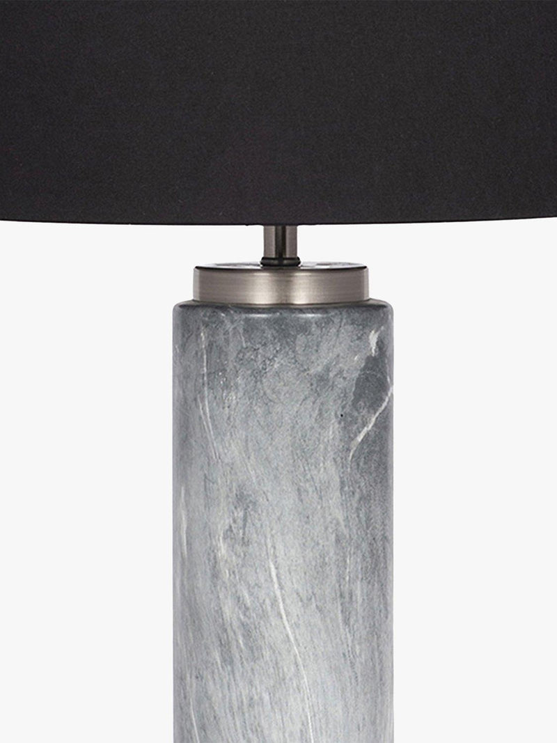 Pacific tall grey marble effect table lamp (British brand)