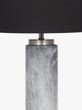 Pacific tall grey marble effect table lamp (British brand)